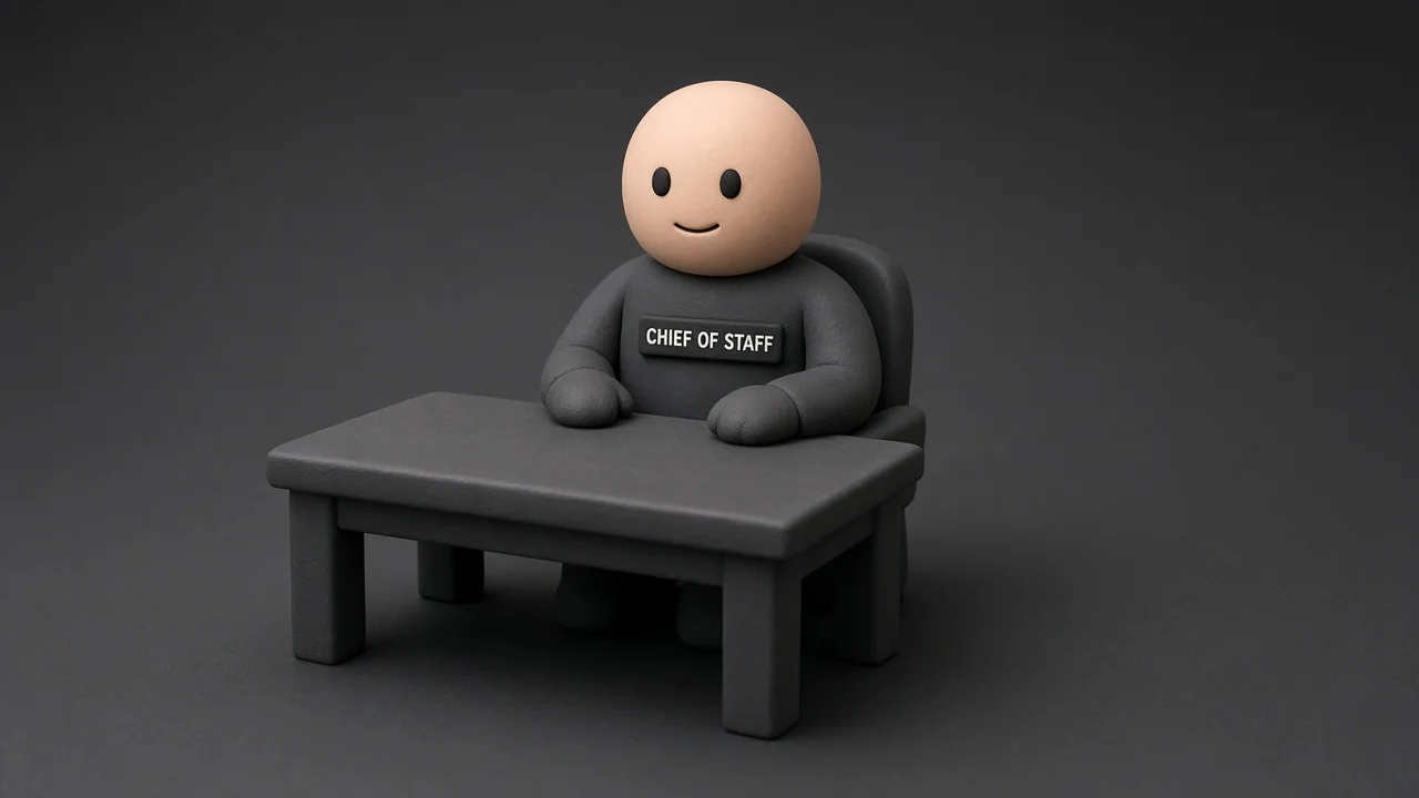 Clay Chief of Staff available at an empty desk â does not do QC